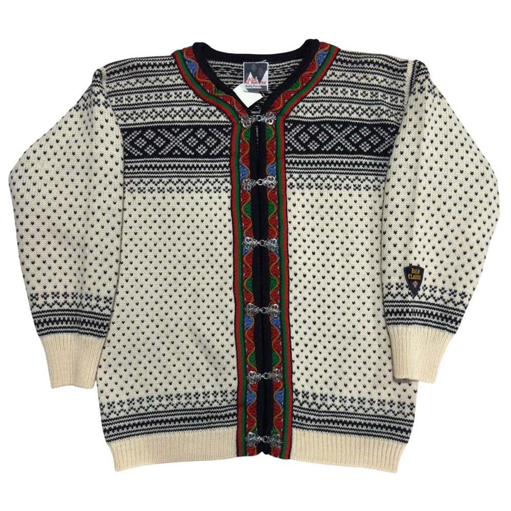 Vtg NWT Dale of Norway S Telemark Setesdal Lusekofte Cardigan 100% Pure New Wool